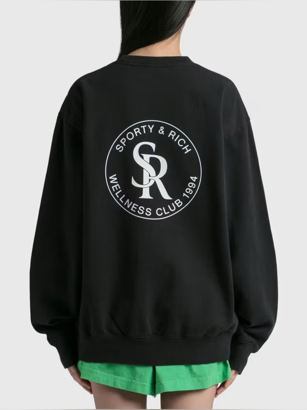 Sporty & Rich Wellness Club Crewneck Sweater - Cropped